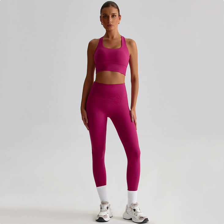 Seamless Backless Yoga Set – 2-Piece Bra & Leggings