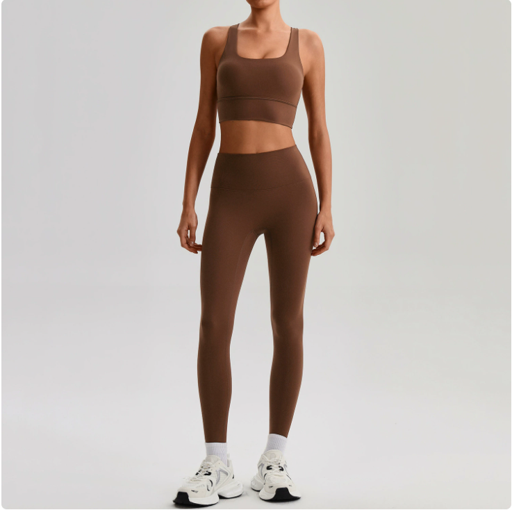 Seamless Backless Yoga Set – 2-Piece Bra & Leggings